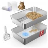 SuzziPaws Stainless Steel Litter Box, XL