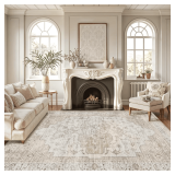 LUMI 8x12 Washable Rug, Ultra Soft Backing