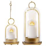 Hurricane Glass Candle Holders   Brass Lanterns