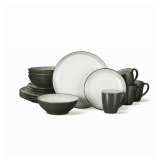 Novelle 16-Piece Moss Porcelain Dinnerware Set (4)
