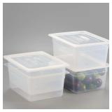 CURTA 4-Pack 1/2 Size 6' Deep Food Pan with Lid
