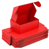 25 Pack Shipping Boxes, Red Kraft Mailers