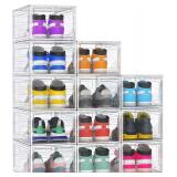 MCIJRJOI 12 Pack Clear Sneaker Storage Boxes