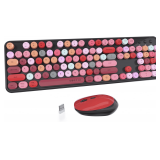 UBOTIE Colorful Wireless Keyboard Mouse Combos