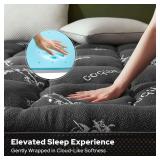 BEDLORE 4' Memory Foam Topper Queen, 2-in-1