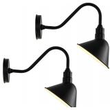 8' Barn Gooseneck Light with Extended Arm - 2 Pack