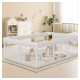 Baby Playpen 74'x50' Play Pens with Zipper Gates