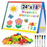 SWANCROWN Kids Magnetic Whiteboard, 24x18