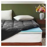 BEDLORE 4' Memory Foam Topper Queen, 2-in-1