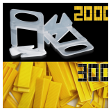 Tile Leveling Clips 1/16' (2000) & Wedges