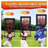 9 Hole Pitching Net with Strike Zone, 3-Height