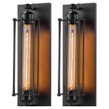 Licperron Industrial Wall Sconces, UL, E26/E27 2pk
