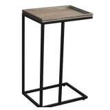 Cozayh Farmhouse C End Table Beaded Tray Black