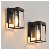 Outdoor Wall Lantern: Dusk to Dawn 2-Pack