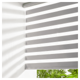 Persilux Cordless Zebra Shades 34x72' Grey