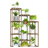 Bamworld Plant Stand: Indoor Hanging 7-Pot Shelf