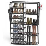 CSXGBAB Tall Garage Shoe Rack, 24-35 Pairs Black