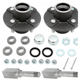 FKG Trailer Hub Spindle Kit, 4-Bolt, 4' Circle (2)