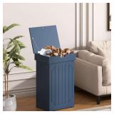 Function 13-Gal Trash Cabinet, Wood, Blue