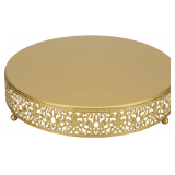 Gold Cake Stand, 11.8in Metal Cupcake Display Tray