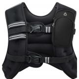 ZELUS Weighted Vest, 6 30lb, Reflective Stripe