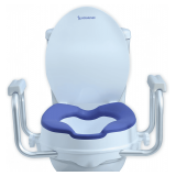 Raised Toilet Seat with Handles 5' 16' Blue