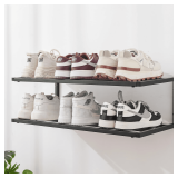 Floating Shoe Rack - Modern 2-Tier Shoe Hanger