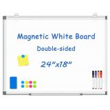 WALGLASS 24x18' Double-Sided Whiteboard, Magnetic