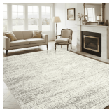 Srugn Washable Rugs 9x12   Beige, Non-Slip