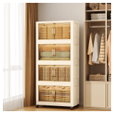 102QT Plastic 4 Tier Storage Bins with Lids