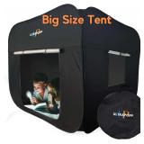 Pop Up Sensory Tent for Kids, 47x47in Blackout Den