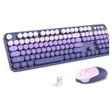 MOFII Wireless Keyboard & Mouse, 2.4G (Purple)