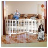Freestanding Indoor Dog Fence Gate, 24' x 4 panels