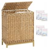 SETVSON Laundry Hamper with Lid, 112L