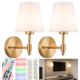 Battery Operated Wall Sconces, 2-Pack RGB