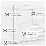 Lotus & Windoware Cordless Faux Wood Blind 48x48