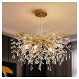 Tree Branch Crystal Chandelier 8-Light Pendant