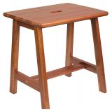 Acacia Rectangular Stool (16.7x13x17.7)