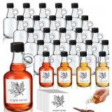 SiliFine 24 Pcs Glass Syrup Bottles, 1.7 oz