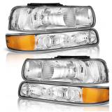 WEELMOTO Headlights for Chevy Silverado Tahoe 4PCS