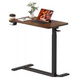Overbed Table with Hidden Casters, Mahogany