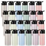 Domensi 24-Pack Aluminum Water Bottles, 17oz