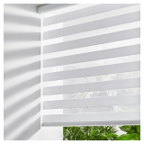 Persilux Cordless Zebra Blinds, White, 34x72
