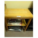 kitchen rolling table butcherblock top