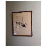 lionel barrymore Quiet waters signed art facsimile