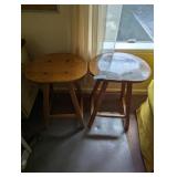 (2) saddle seat chairs
