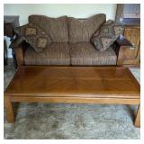 Sofa and coffee table 61" by 38" coffee table 55"
