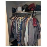 everthing on left side of walkin closet