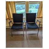 (2) black office chairs