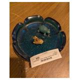 Blue vintage ashtray and wade